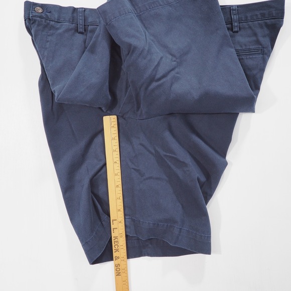Polo Ralph Lauren Chino Shorts Mens 42T Navy Blue Pleated Front Cotton Casual - Picture 9 of 10